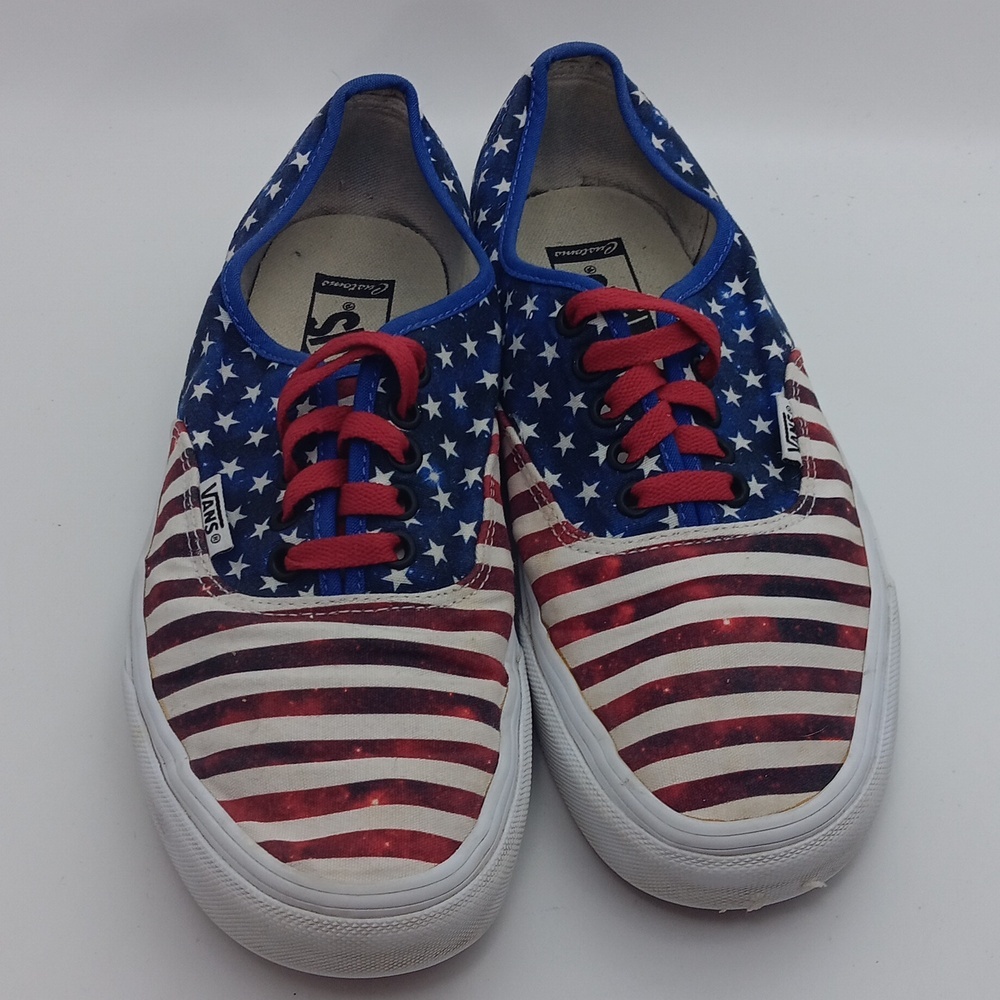 🇺🇸 AMERICAN FLAG VANS SIZE 8.5 🇺🇸 - Picture 2 of 6